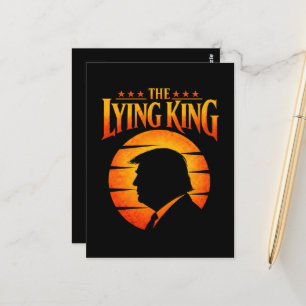 Cartão Postal Trump O Rei Mentiroso Humor Sarcástico