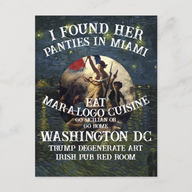 Cartão Postal Trump Panties Miami Catholic Church White (Frente)