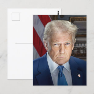 Cartão Postal Trump Presidente Oficial Retrait Foto 2025