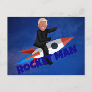 Cartão Postal Trump Rides a Rocket