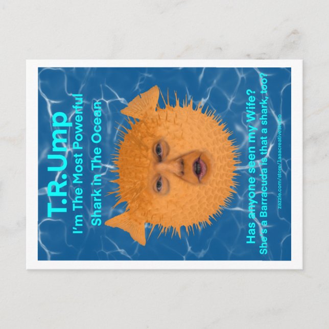 Cartão Postal Trump The Blowfish (Frente)