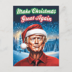 Cartão Postal Trump - Torne o Excelente de Natal novamente