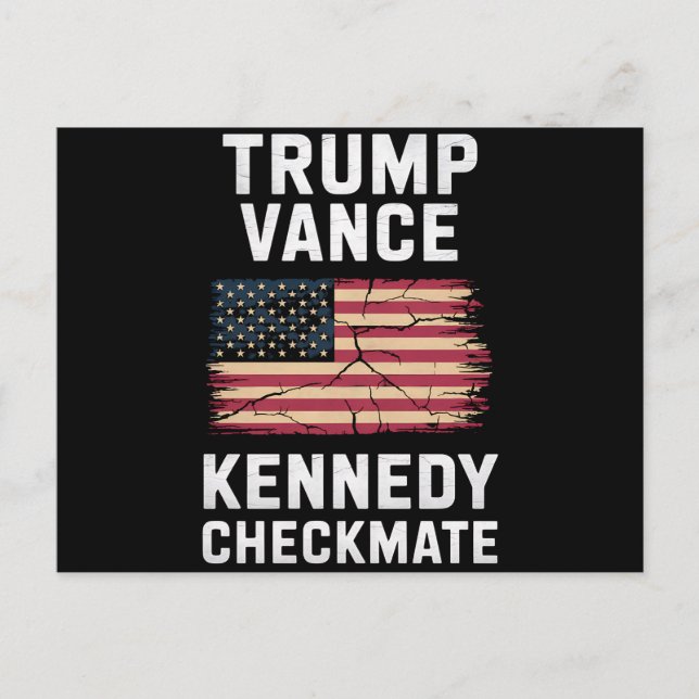 Cartão Postal Trump Vance 2024 Trump Vance Kennedy Checkmate (Frente)
