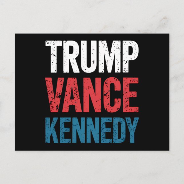 Cartão Postal Trump Vance Kennedy 2024 Eleição (Frente)