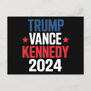 Cartão Postal Trump Vance Kennedy Presidente 2024 Eleição