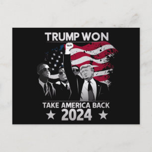 Cartão Postal Trump venceu de novo, leve a América de volta 2024