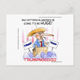 Cartão Postal Trumpnocchio Funny Donald Trump Itens