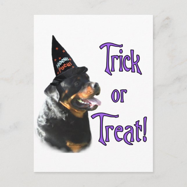 Cartão Postal Truque Rottweiler (Frente)