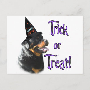Cartão Postal Truque Rottweiler