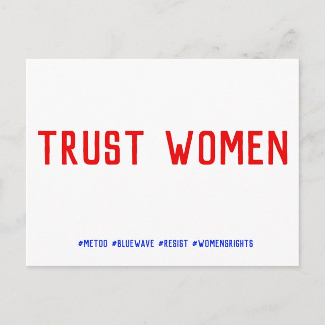 Cartão Postal Trust Women (Frente)