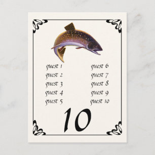 Cartão Postal Truta Brook, Peixe, Desporto Vintage Pescador de P