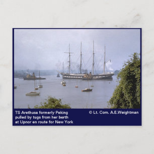 Cartão Postal TS Arethusa, anteriormente Peking, Upnor