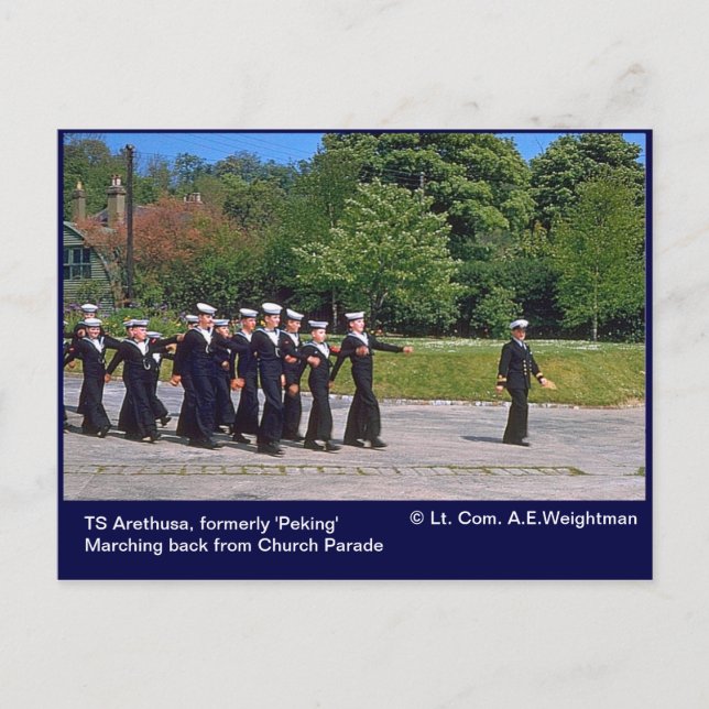 Cartão Postal TS Arethusa, anteriormente "Pequim" (Frente)