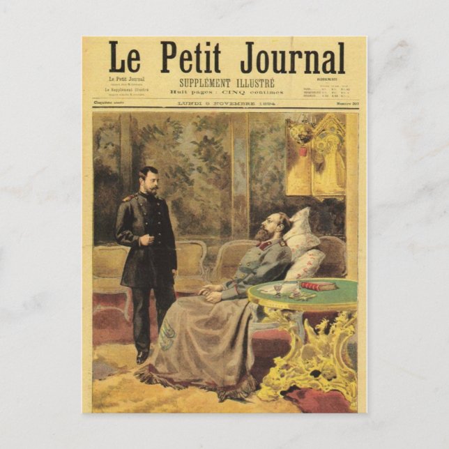 Cartão Postal Tsar Nicolas e Pai 1894 Romanov Rússia #116 (Frente)