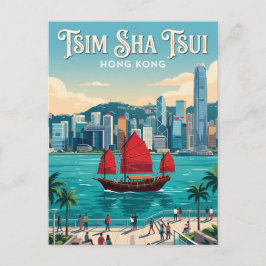 Cartão Postal Tsim Sha Tsui Promenade Hong Kong