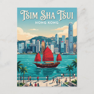 Cartão Postal Tsim Sha Tsui Promenade Hong Kong