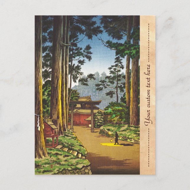 Cartão Postal Tsuchiya Koitsu Sketches de lugares famosos no Jap (Frente)