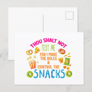 Cartão Postal Tu Não Me Testarás Pois Eu Faço As Regras 