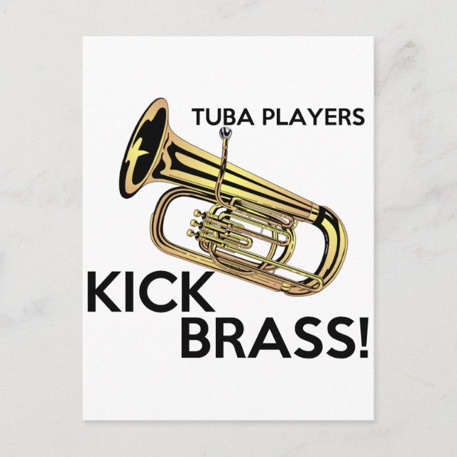 Cartão Postal Tuba Players Kick Brass (Frente)