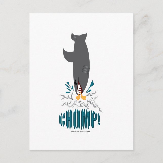 Cartão Postal Tubarão Comendo Um Pato (Frente)