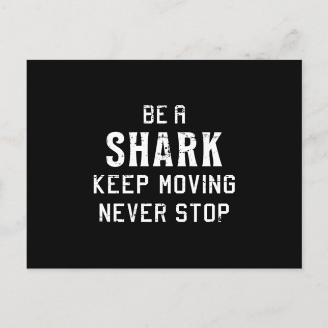 Cartão Postal Tubarões Barbatana Peixe Mar Oceano Legal Presente (Frente)