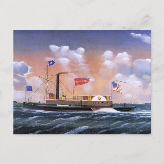 Cartão Postal Tubo de vapor Victoria 1859 (Frente)