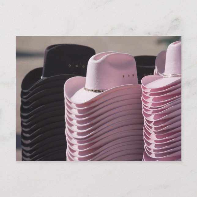 Cartão Postal Tucson, Arizona. Chapéus de cowboy para homens e m (Frente)