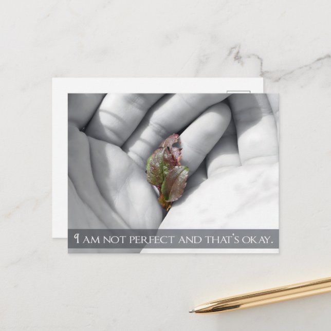 Cartão Postal "Tudo bem" Afirmação de Motivação (Frente/Verso In Situ)