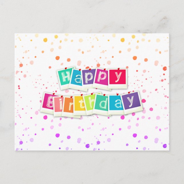 Cartão Postal Tudo de bom para o aniversário (Frente)