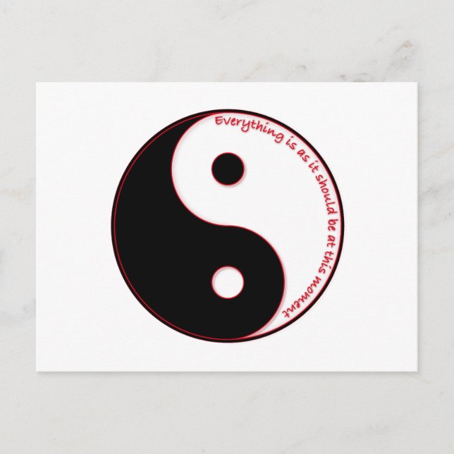 Cartão Postal Tudo está como deveria estar neste momento (Frente)