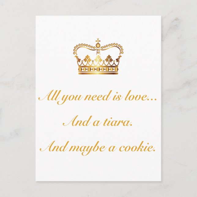 Cartão Postal Tudo o que você precisa é amor (Frente)