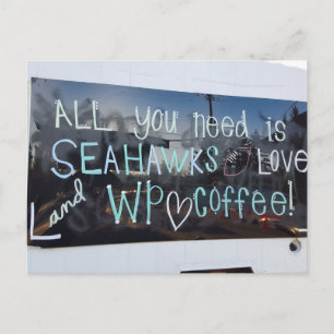 Cartão Postal Tudo o que Você Precisa É Seahawks e Amor