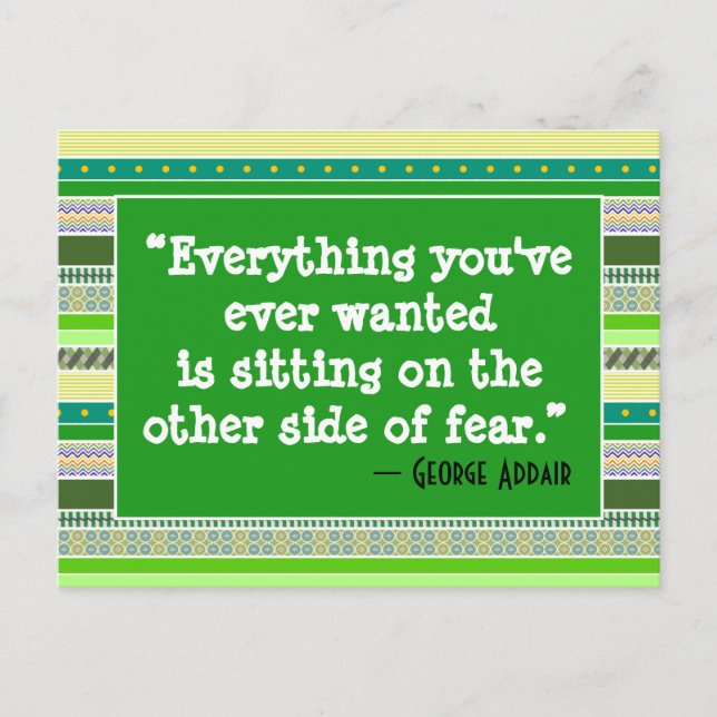Cartão Postal Tudo o que você sempre quis, Encorajar Verde (Frente)