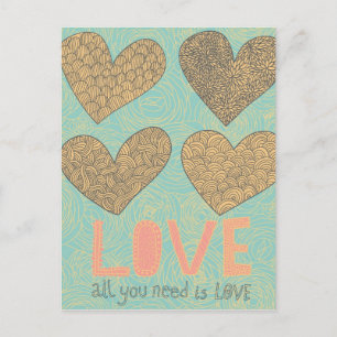 Cartão Postal Tudo Que Você Precisa É De Amor