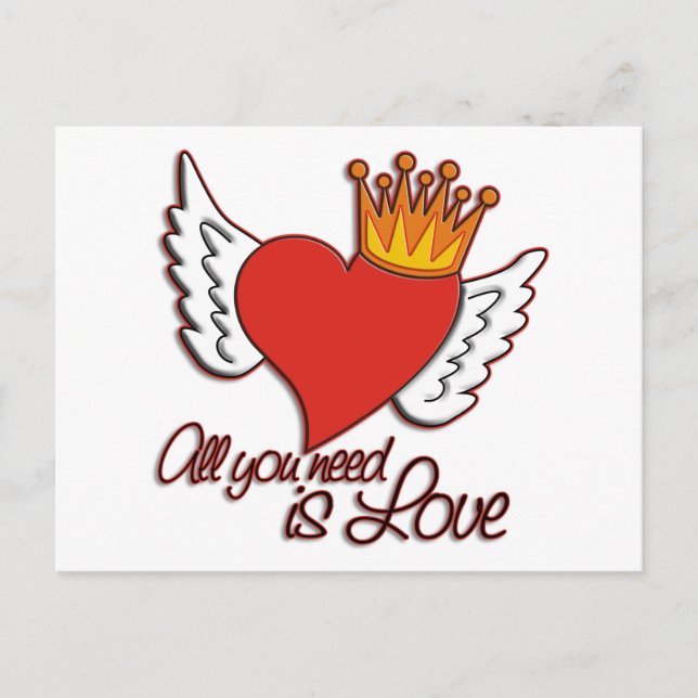 Cartão Postal Tudo Que Você Precisa É De Amor (Frente)