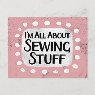 Cartão Postal Tudo sobre a costura de coisas postais