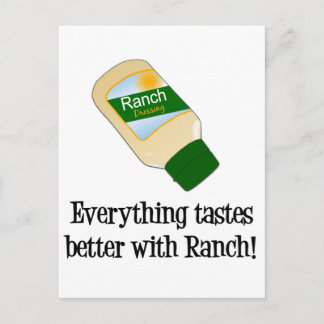 Cartão Postal Tudo tem gosto melhor com Ranch