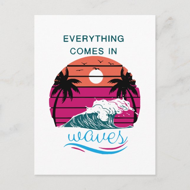 Cartão Postal Tudo Vem em Ondas (Frente)