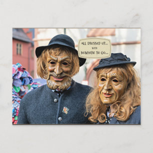 Cartão Postal Tudo vestido..sem onde ir - Humor