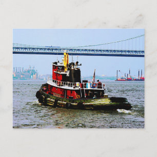 Cartão Postal Tugboat na Penn's Land Philadelphia, PA