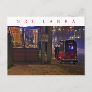 Cartão Postal Tuk tuk no Sri Lanka à noite
