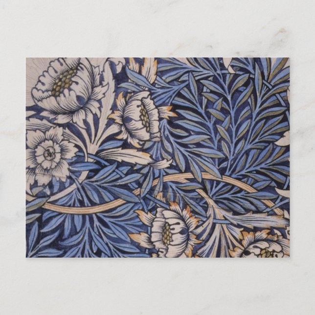 Cartão Postal Tulip e Willow por William Morris (Frente)