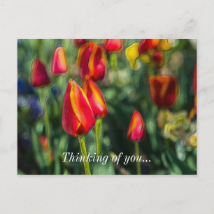 Cartão Postal Tulip Garden Texturizado