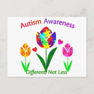 Cartão Postal Tulipa de Sensibilização Autismo