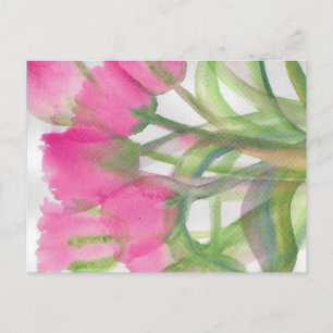Cartão Postal Tulipa Rosa