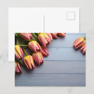 Cartão Postal Tulipas de primavera para Dia de os namorados