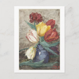Cartão Postal Tulipas em um vaso ( Sientje Mesdag-van Houten.