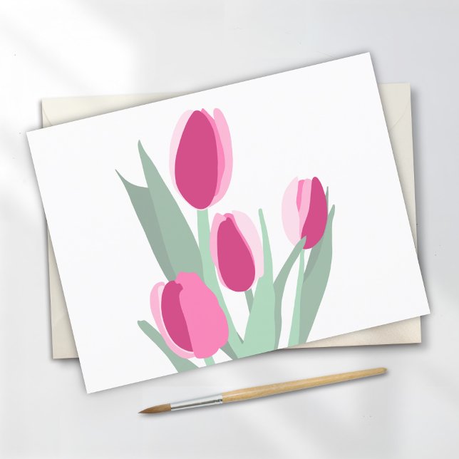 Cartão Postal Tulipas Rosa (Criador carregado)