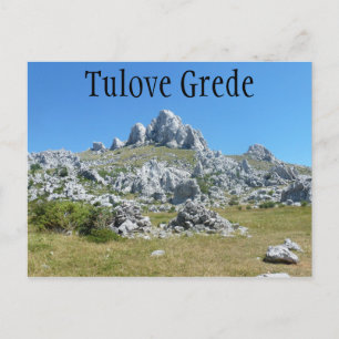 Cartão Postal Tulove Grede, Montanhas de Velebit, Dalmácia, Cro