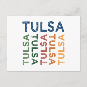 Cartão Postal Tulsa Cute Colorful